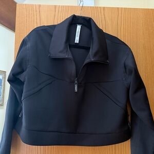 Lorna Jane Sleek Black Bomber Jacket